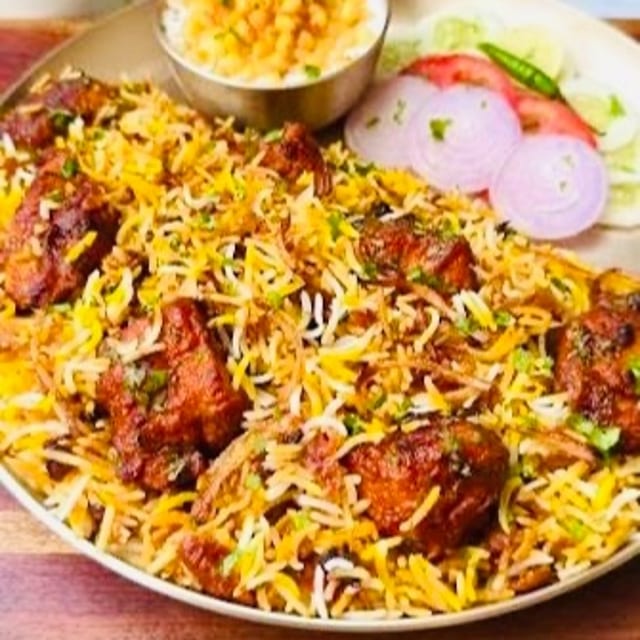 Chicken 65 Biryani.