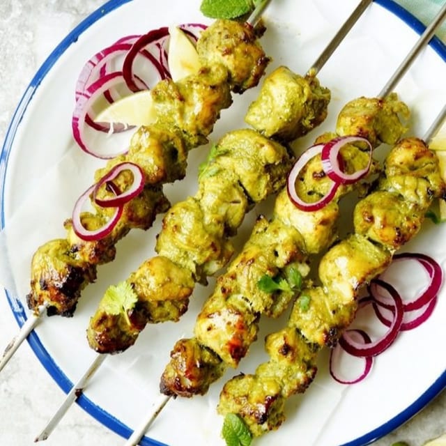 Chicken Pesto Kabab.