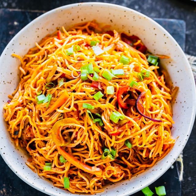 Schezwan Veg Hakka Noodles.