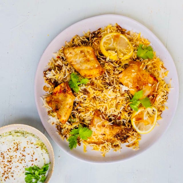 Fish Biryani Family Pack.